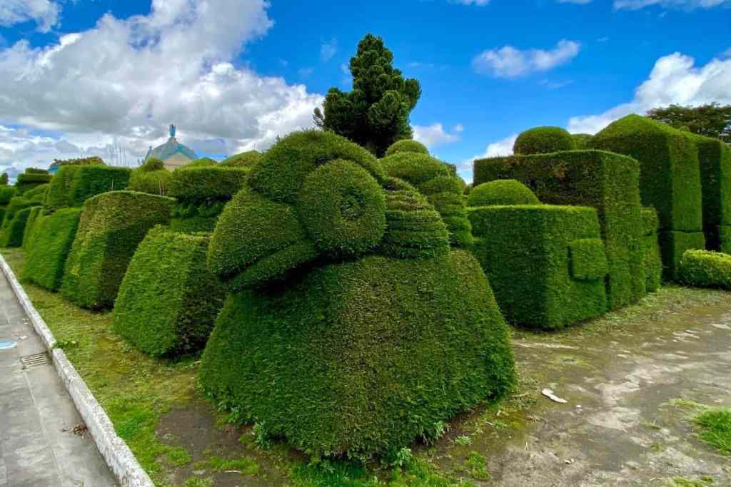The Tulcán cemetery in Ecuador is famous for its topiary art. It's one of the sites you can access easily from Las Lajas Sanctuary Colombia