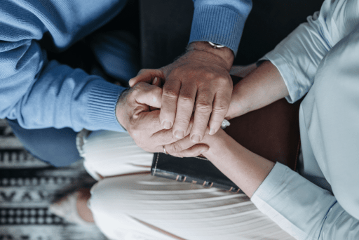 Offering a supportive hand along with condolences can be very comforting in a time of loss.