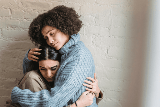 Sometimes a hug can be better than any words of condolences.